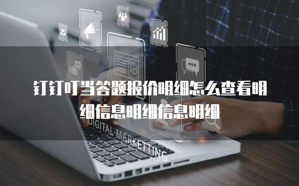 钉钉叮当答题报价明细怎么查看明细信息明细信息明细