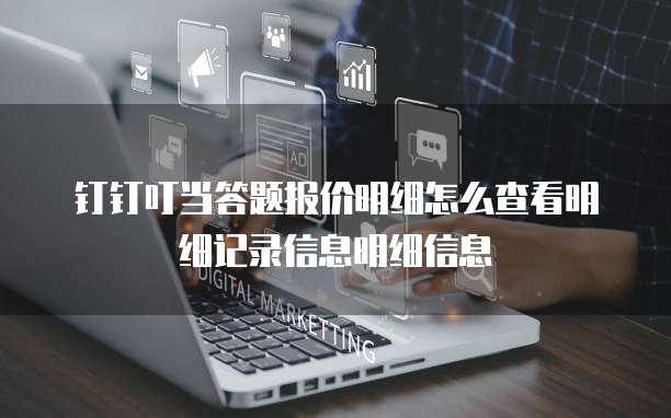 钉钉叮当答题报价明细怎么查看明细记录信息明细信息