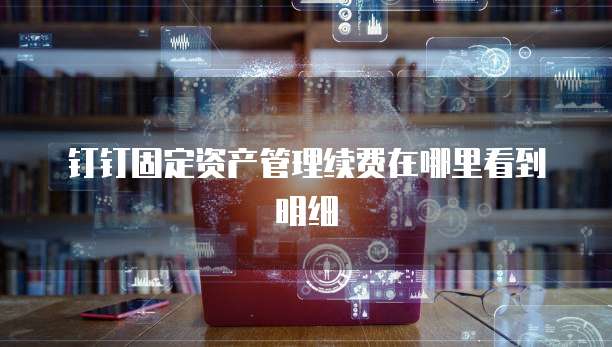 钉钉固定资产管理续费在哪里看到明细