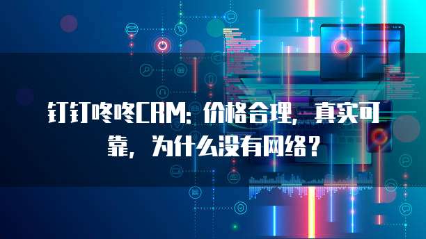 钉钉咚咚CRM: 价格合理,真实可靠,为什么没有网络?