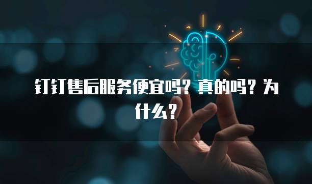 钉钉售后服务便宜吗?真的吗?为什么?