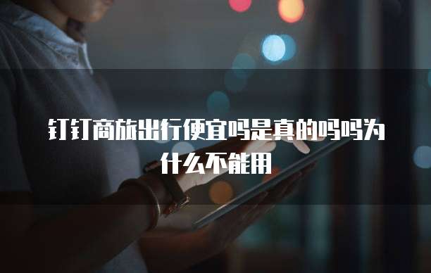 钉钉商旅出行便宜吗是真的吗吗为什么不能用