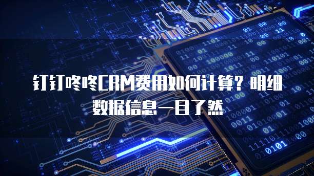 钉钉咚咚CRM费用如何计算?明细数据信息一目了然