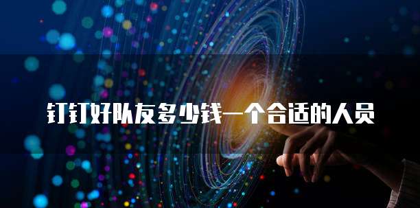 钉钉好队友多少钱一个合适的人员