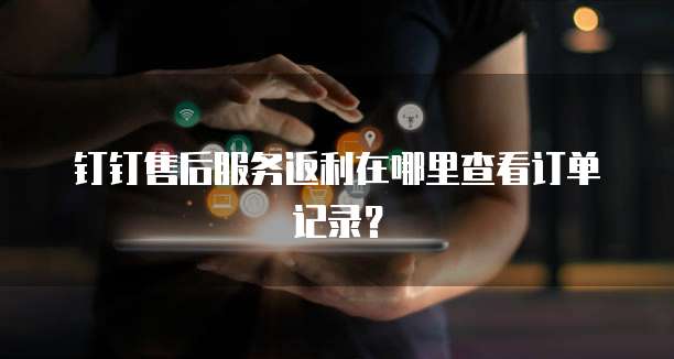 钉钉售后服务返利在哪里查看订单记录?