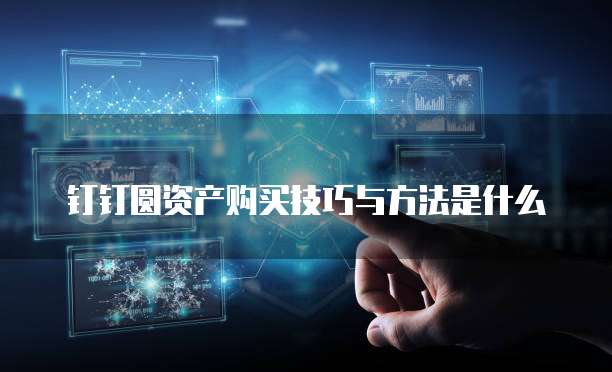 钉钉圆资产购买技巧与方法是什么