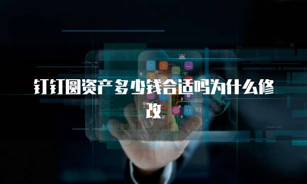 钉钉圆资产多少钱合适吗为什么修改