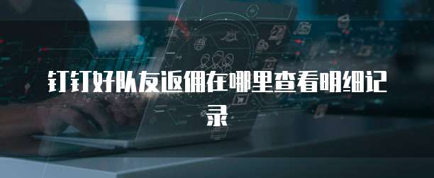 钉钉好队友返佣在哪里查看明细记录