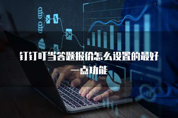 钉钉叮当答题报价怎么设置的最好一点功能