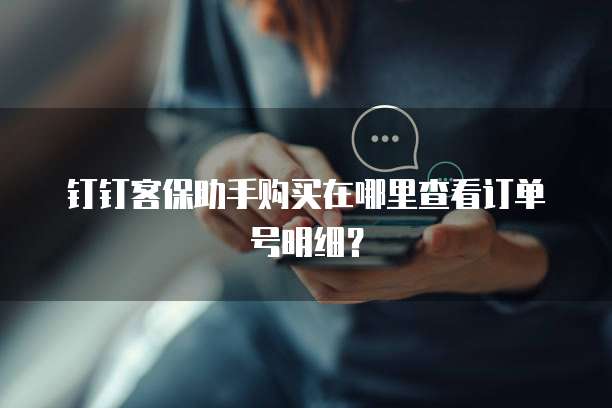 钉钉客保助手购买在哪里查看订单号明细?