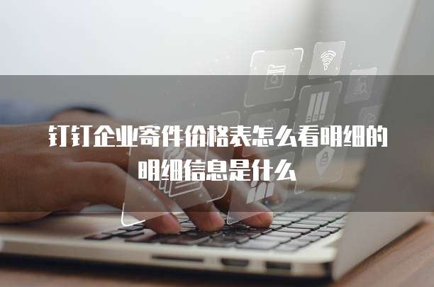 钉钉企业寄件价格表怎么看明细的明细信息是什么