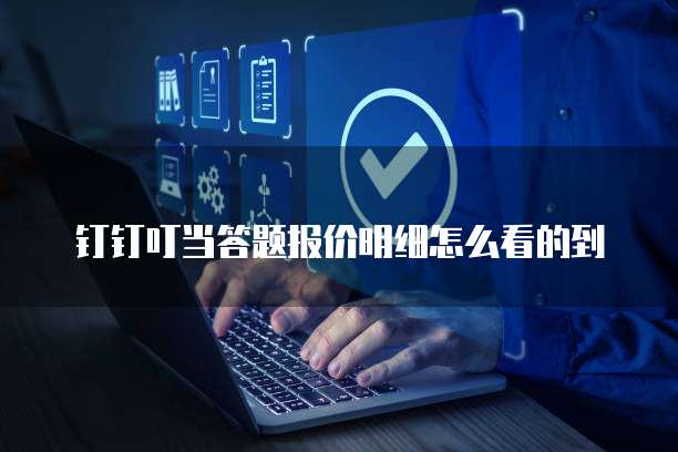 钉钉叮当答题报价明细怎么看的到