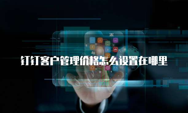 钉钉客户管理价格怎么设置在哪里