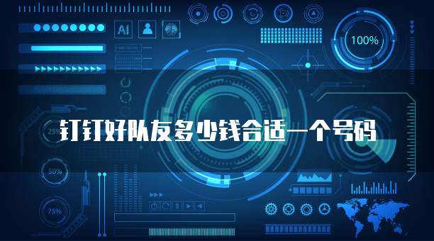 钉钉好队友多少钱合适一个号码