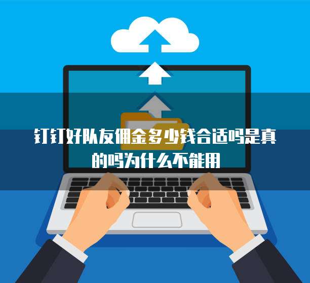 钉钉好队友佣金多少钱合适吗是真的吗为什么不能用