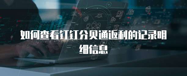 如何查看钉钉分贝通返利的记录明细信息