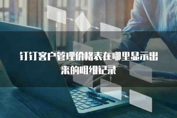 钉钉客户管理价格表在哪里显示出来的明细记录