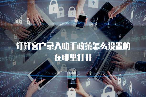 钉钉客户录入助手政策怎么设置的在哪里打开