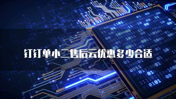 钉钉单小二售后云优惠多少合适