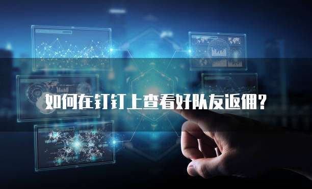 如何在钉钉上查看好队友返佣?