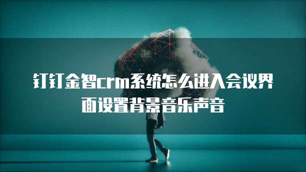 钉钉金智crm系统怎么进入会议界面设置背景音乐声音