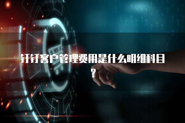 钉钉客户管理费用是什么明细科目?