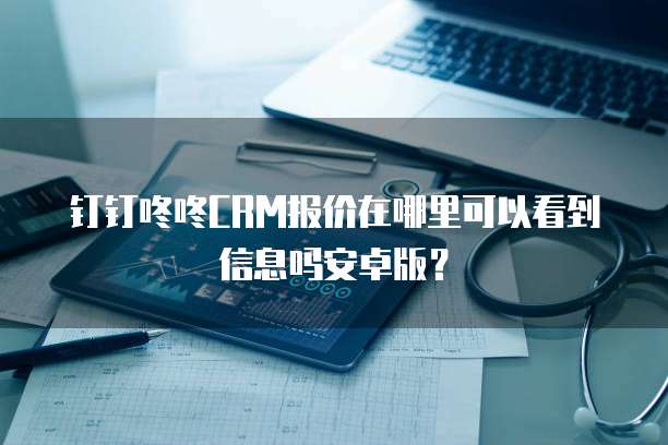 钉钉咚咚CRM报价在哪里可以看到信息吗安卓版?