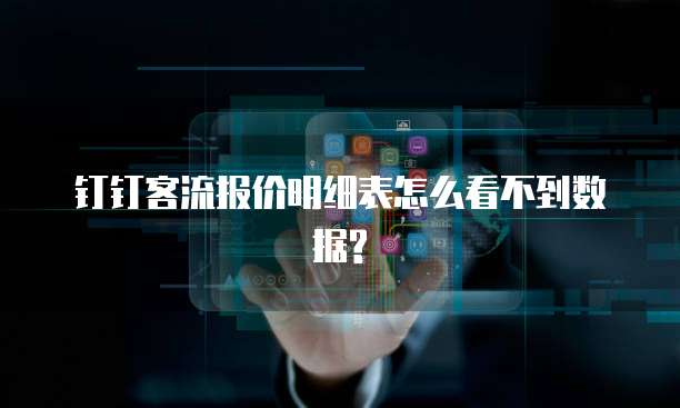 钉钉客流报价明细表怎么看不到数据?