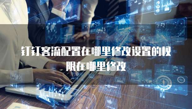 钉钉客流配置在哪里修改设置的权限在哪里修改