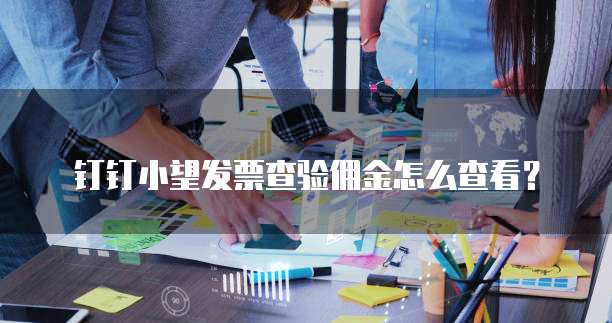 钉钉小望发票查验佣金怎么查看?