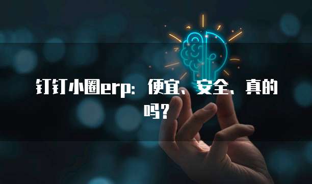 钉钉小圈erp：便宜、安全、真的吗？