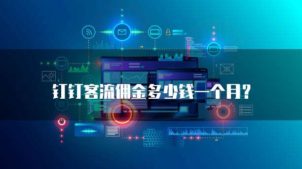 钉钉客流佣金多少钱一个月?