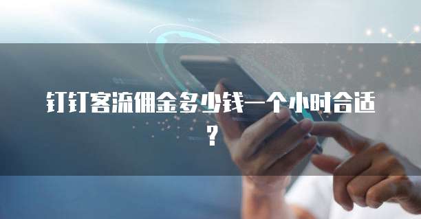 钉钉客流佣金多少钱一个小时合适?
