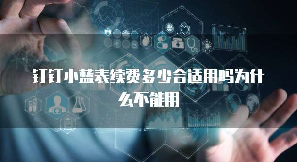 钉钉小蓝表续费多少合适用吗为什么不能用