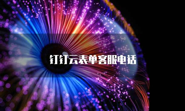 钉钉云表单客服电话