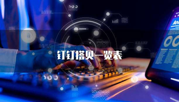 钉钉搭贝一览表