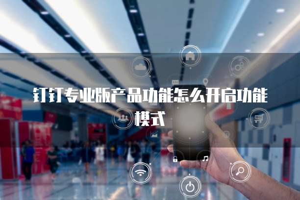 钉钉专业版产品功能怎么开启功能模式