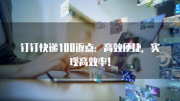 钉钉快递100返点:高效便捷,实现高效率!