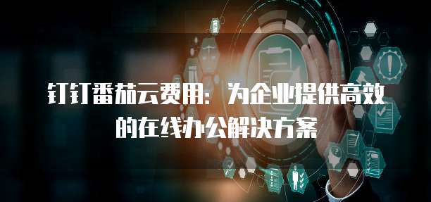 钉钉番茄云费用:为企业提供高效的在线办公解决方案