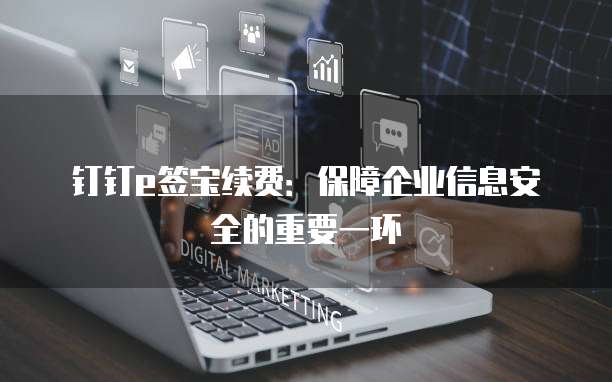 钉钉e签宝续费：保障企业信息安全的重要一环
