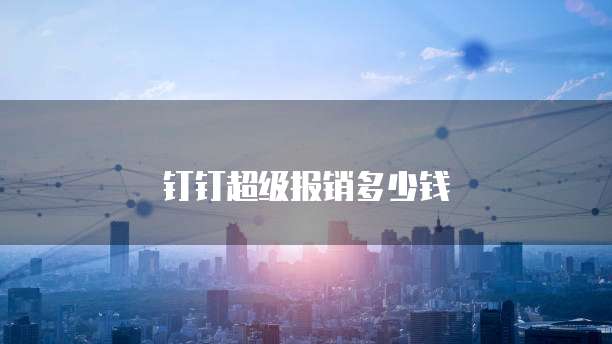 钉钉超级报销多少钱
