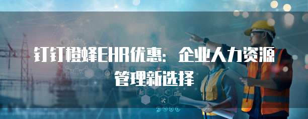 钉钉橙蜂EHR优惠：企业人力资源管理新选择