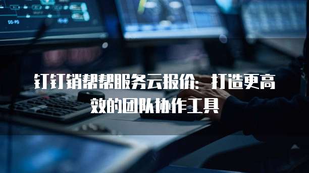 钉钉销帮帮服务云报价:打造更高效的团队协作工具
