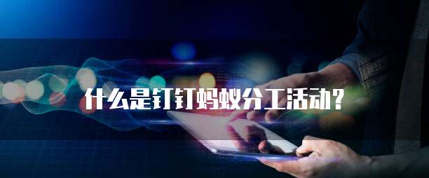 什么是钉钉蚂蚁分工活动?