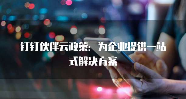 钉钉伙伴云政策:为企业提供一站式解决方案
