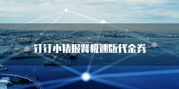 钉钉小猪报餐极速版代金券