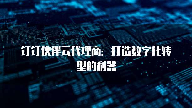 钉钉伙伴云代理商:打造数字化转型的利器