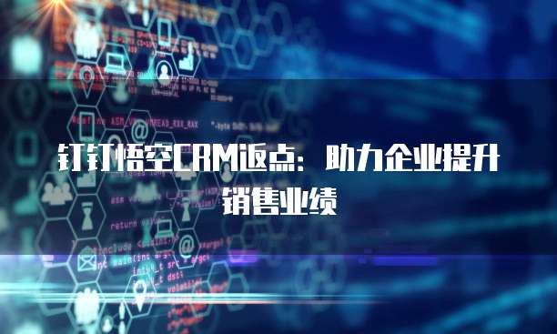 钉钉悟空CRM返点:助力企业提升销售业绩