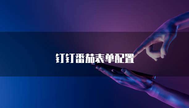 钉钉番茄表单配置