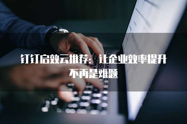 钉钉启效云推荐：让企业效率提升不再是难题
